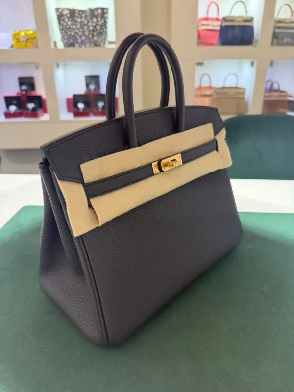Hermès Birkin 25 retourne veau togo colore plomb stampa K NUOVA 2026 Febbraio hardware dorato