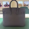 Hermès Birkin 25 retourne veau togo colore plomb stampa K NUOVA 2026 Febbraio hardware dorato