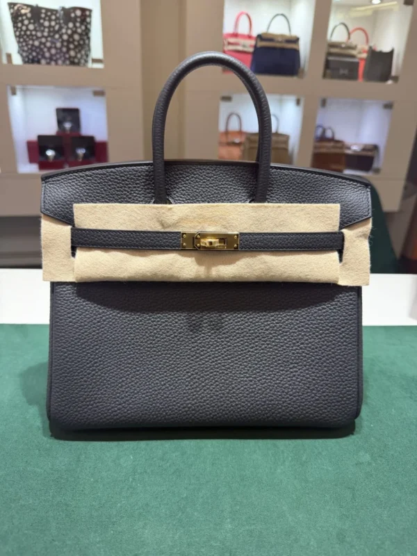 Hermès Birkin 25 retourne veau togo colore plomb stampa K NUOVA 2026 Febbraio hardware dorato