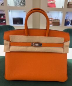 Hermès Birkin 25 retourne veau togo colore orange  stampa G NUOVA 2026 Marzo hardware palladio