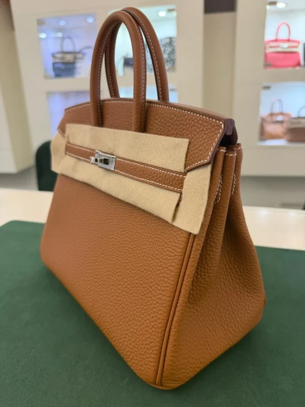 Hermès Birkin 25 retourne veau togo colore GOLD