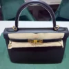 Herm&egrave;s Kelly 28 Sellier NUOVA 2025 seriale K colore Nero pelle epsom con hardware dorato