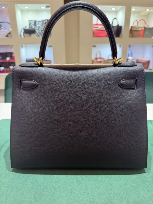 Herm&egrave;s Kelly 28 Sellier NUOVA 2025 seriale K colore Nero pelle epsom con hardware dorato