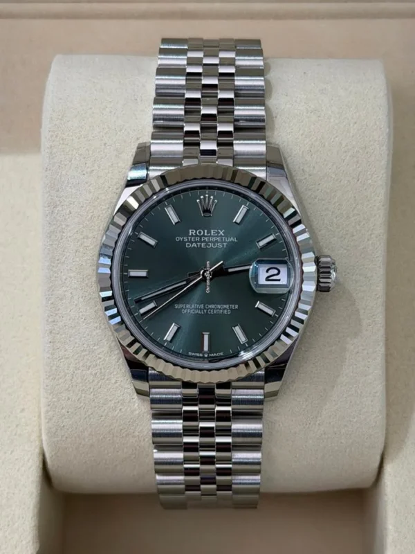 Rolex Datejust 31 NUOVO 2026 Marzo Italia Jubilee green verde menta full set con documenti