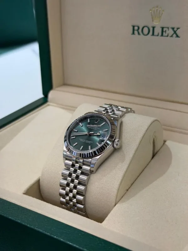 Rolex Datejust 31 NUOVO 2026 Marzo Italia Jubilee green verde menta full set con documenti