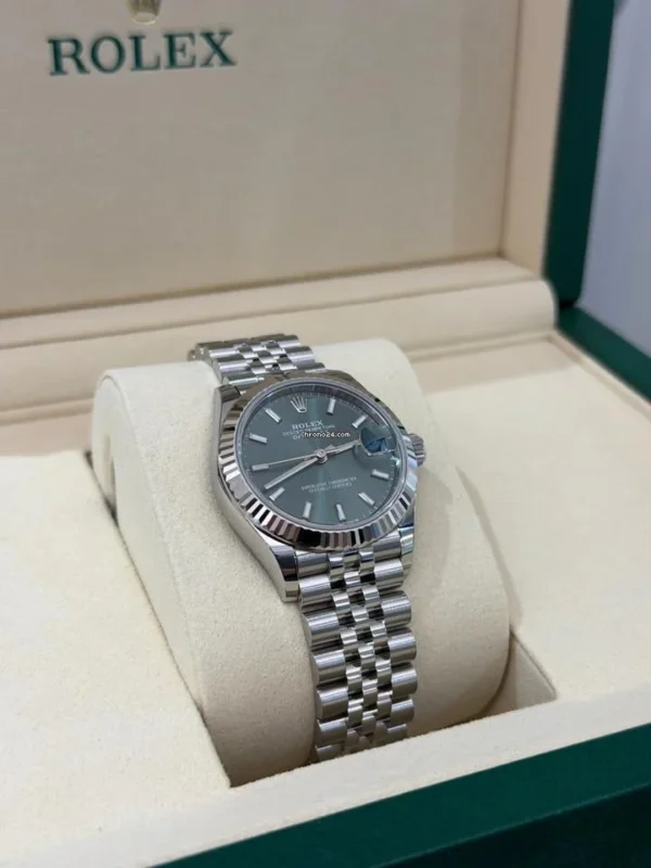 Rolex Datejust 31 NUOVO 2026 Marzo Italia Jubilee green verde menta full set con documenti
