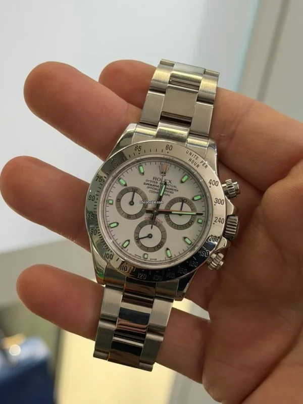 Rolex Daytona Cosmograph bianco white del 2008 full set top condition con documenti e scatola