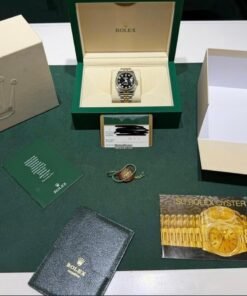 Alternative view of Rolex Datejust 36 acciaio oro quadrante nero in diamanti del 2008 full set con documenti