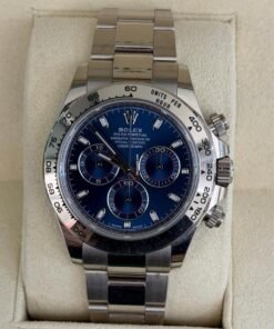 Rolex Daytona oro bianco quadrante BLU del 2022 Italia full set excellent condition full links