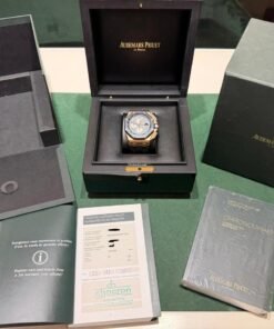 Alternative view of Audemars Piguet Royal Oak Offshore Chronograph rose gold del 2015 full set excellent condition documenti