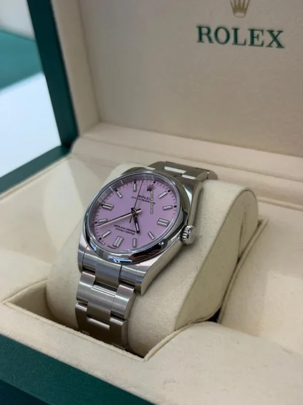 Rolex Oyster Perpetual 36 NUOVO pink rosa dial del 2024 Italia full set con documenti e scatola