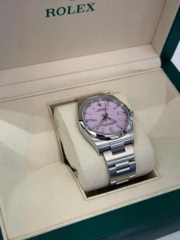 Rolex Oyster Perpetual 36 NUOVO pink rosa dial del 2024 Italia full set con documenti e scatola
