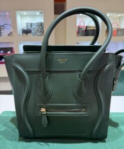 Céline Luggage micro  – Pelle di vitello verde Modello: Luggage