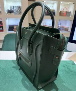 Alternative view of Céline Luggage micro  – Pelle di vitello verde Modello: Luggage