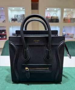Céline Luggage Nano – Pelle di vitello nera Modello: Luggage