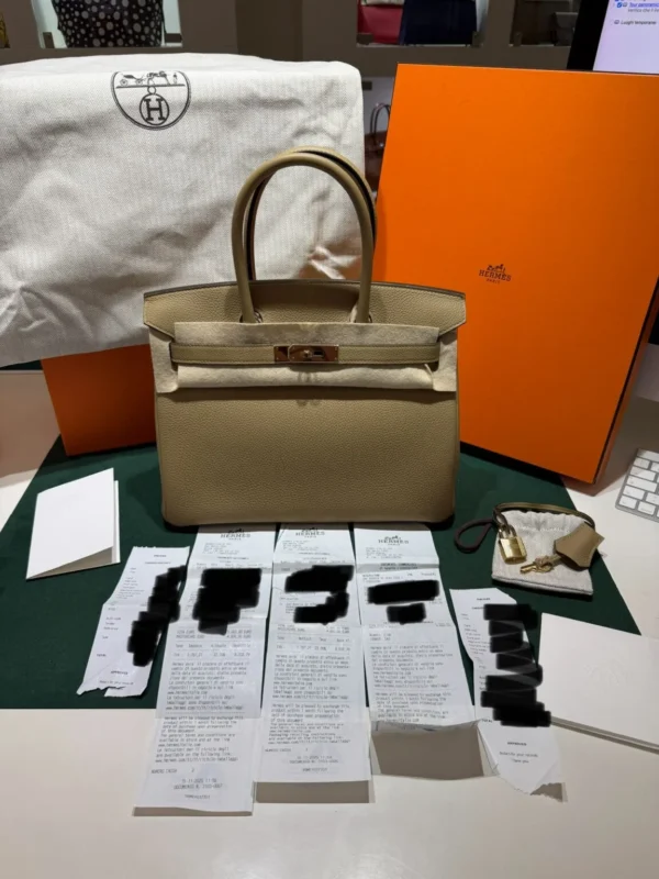Hermès Birkin 30 retourne veau togo poussiere stampa K Seminuova 2025 Novembre