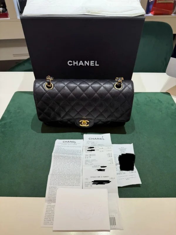Chanel Classic Double Flap Bag Medium noir nero (25,5 × 16 × 7,5 cm) del 2020