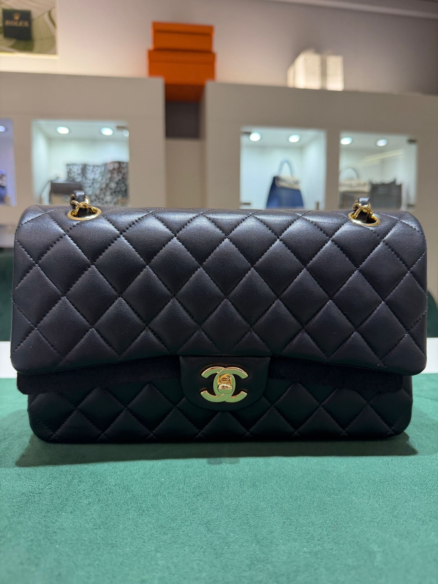 Chanel Classic Double Flap Bag Medium noir nero - Image 4