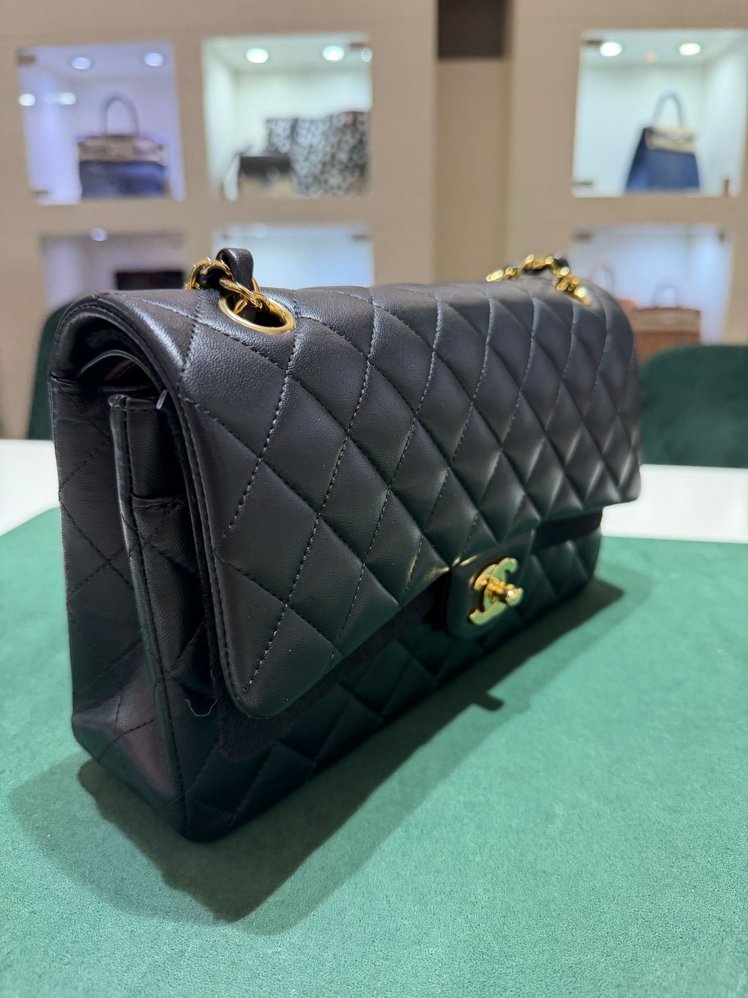 Chanel Classic Double Flap Bag Medium noir nero - Image 5