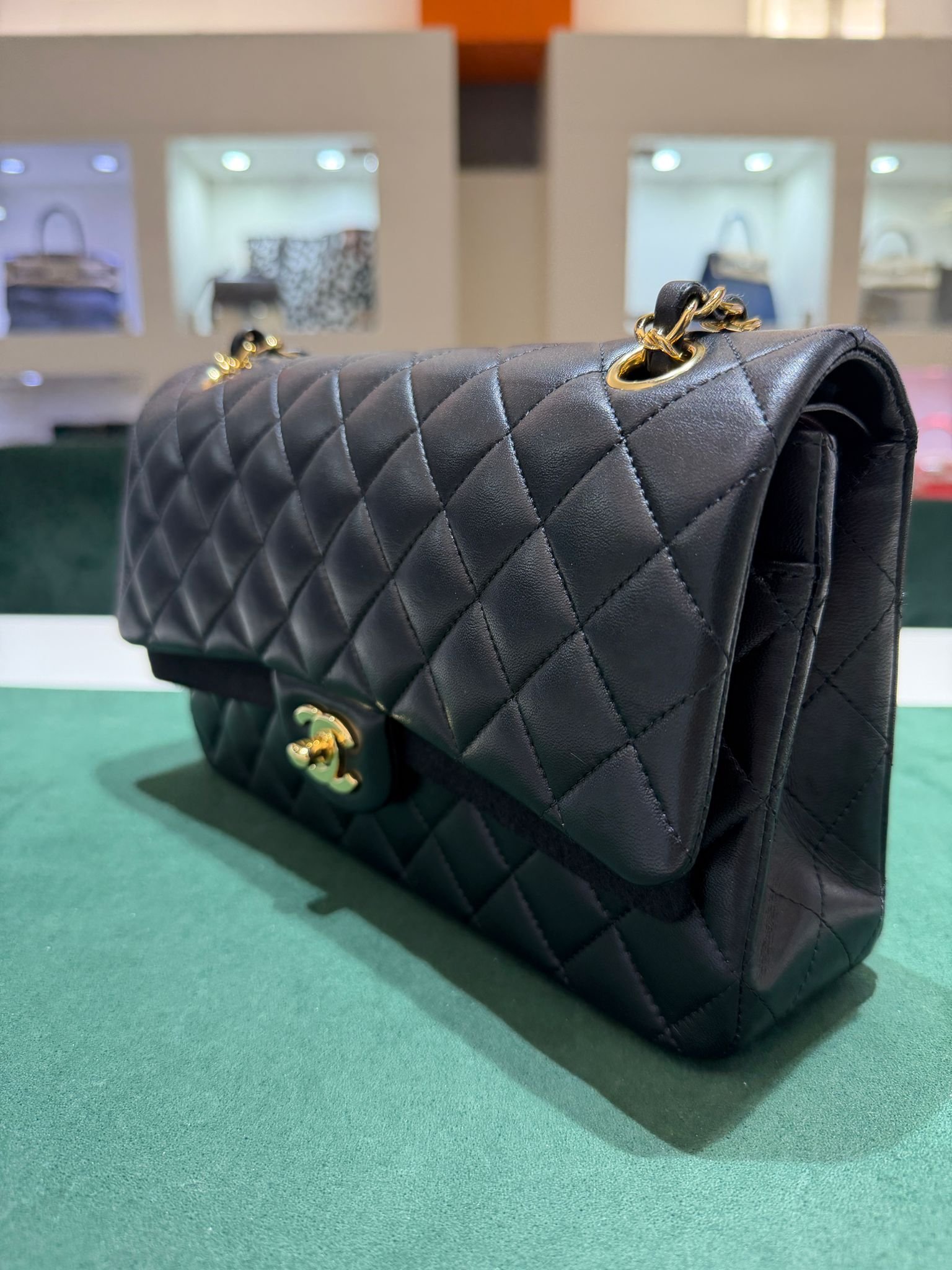 Chanel Classic Double Flap Bag Medium noir nero - Image 7