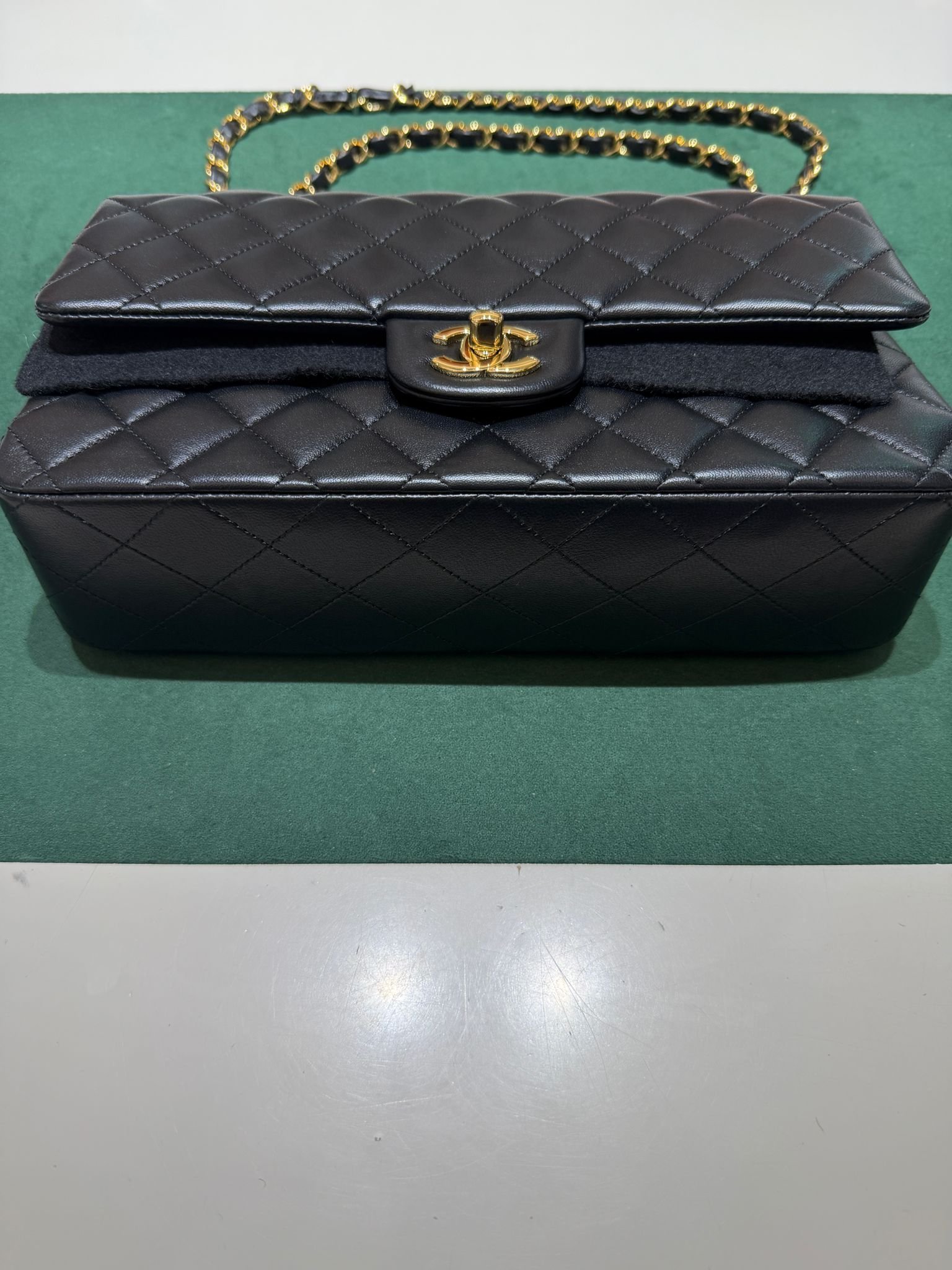 Chanel Classic Double Flap Bag Medium noir nero - Image 10