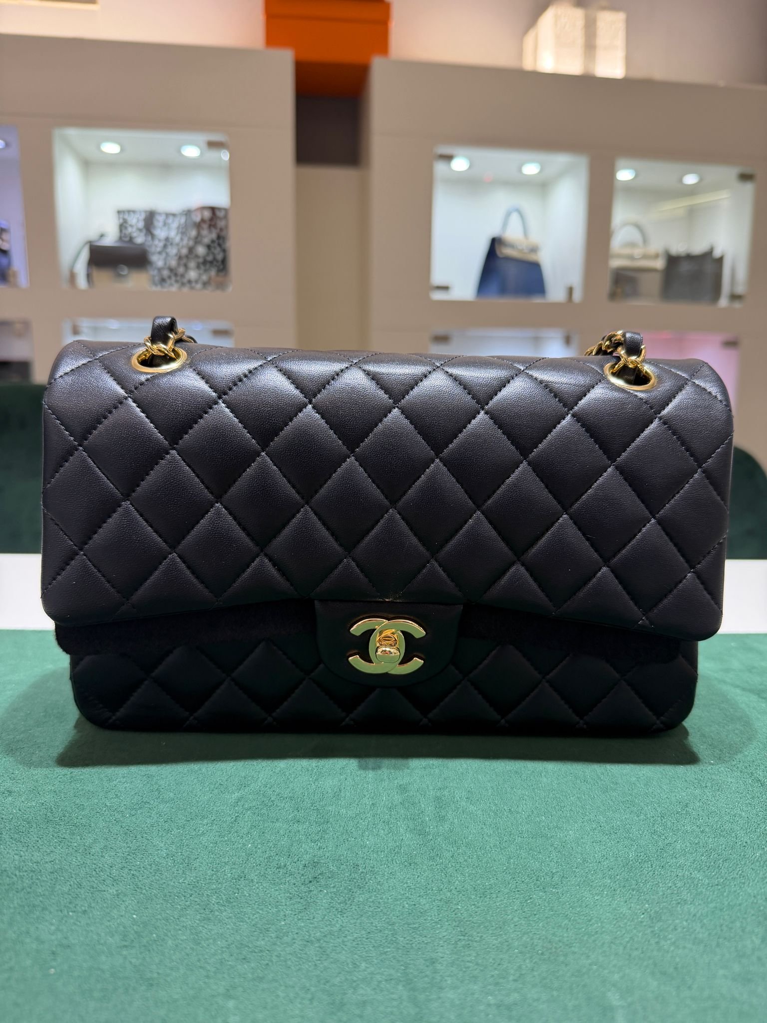 Chanel Classic Double Flap Bag Medium noir nero - Image 11
