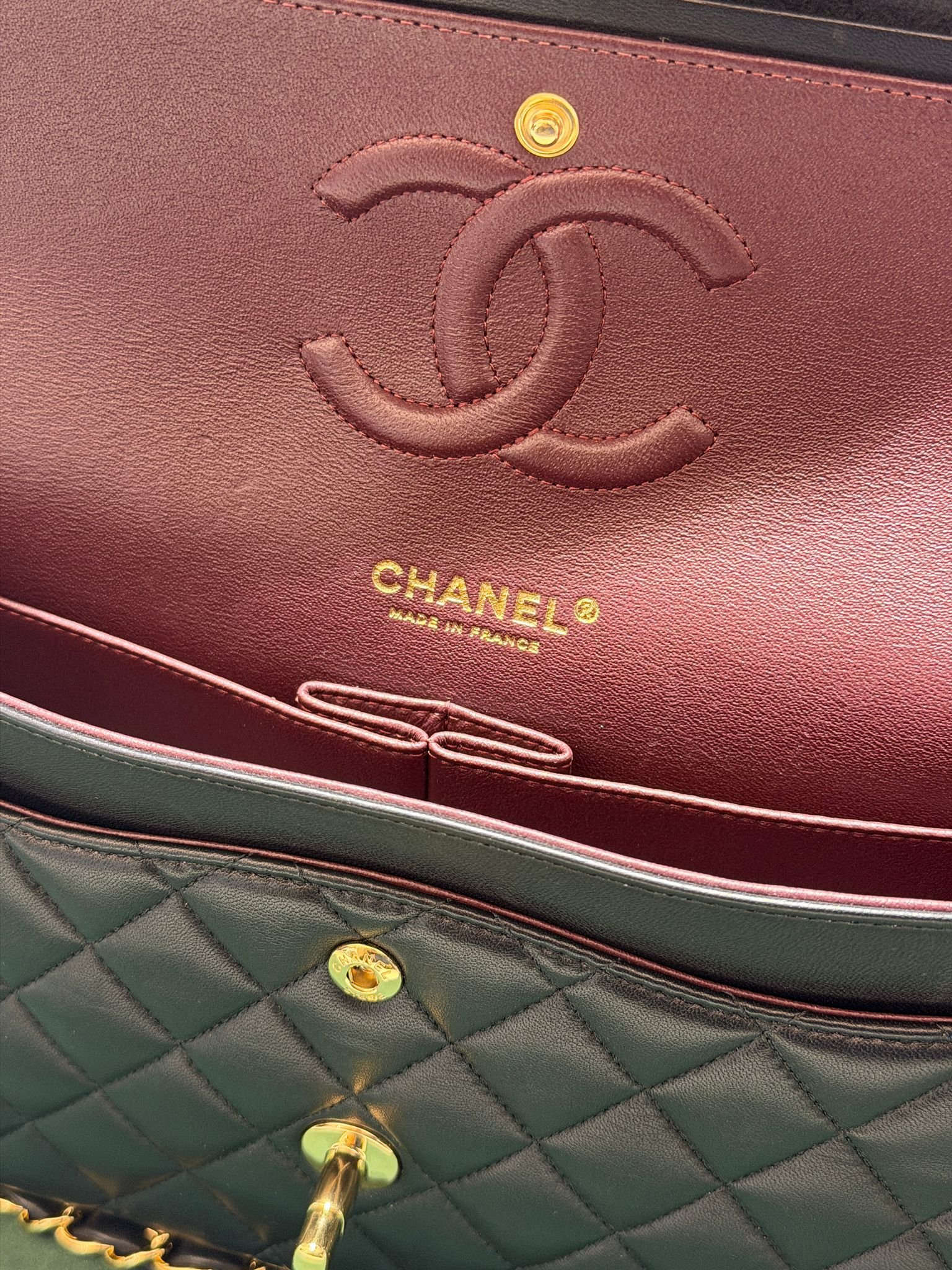 Chanel Classic Double Flap Bag Medium noir nero - Image 12