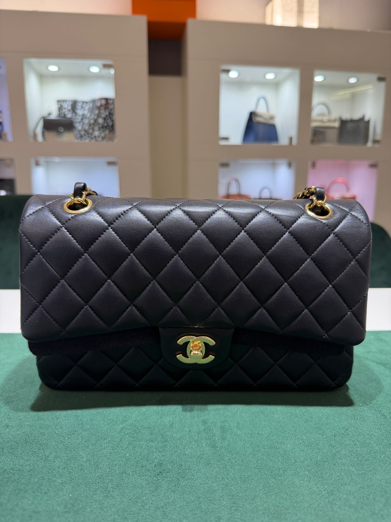 Chanel Classic Double Flap Bag Medium noir nero - Image 13