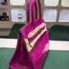 Hermès Birkin 30 CROCODYLUS POROSUS second hand fuxia del 2022 full set top condition hardware in palladio