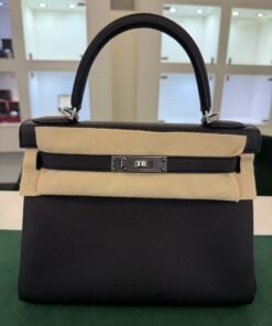 Hermès Kelly 28 retourne NUOVA 2026 seriale G (colore nero) pellame Togo con hardware palladio