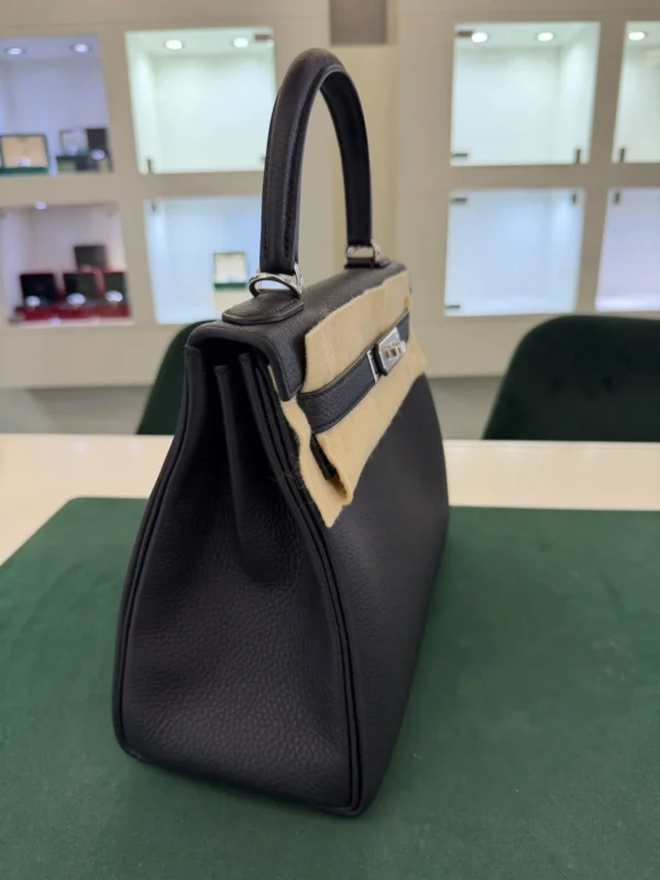 Hermès Kelly 28 retourne NUOVA 2026 seriale G (colore nero) pellame Togo con hardware palladio