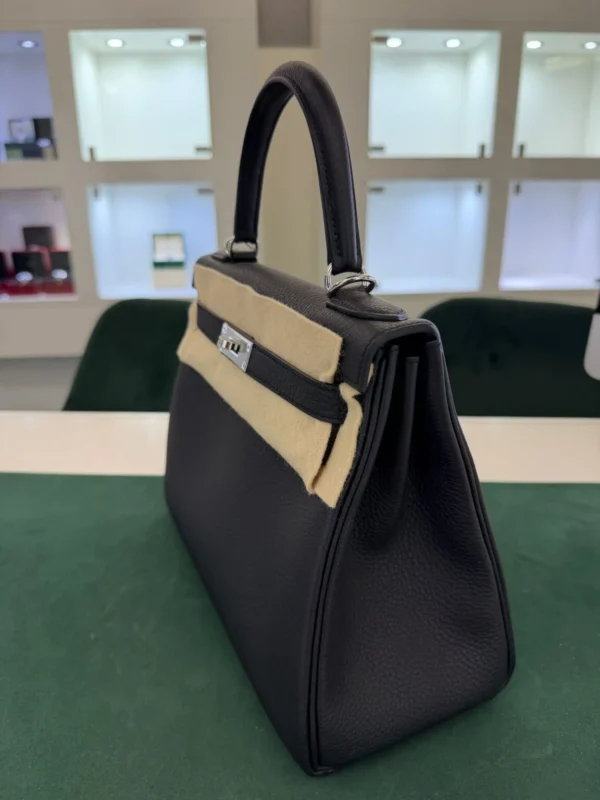 Hermès Kelly 28 retourne NUOVA 2026 seriale G (colore nero) pellame Togo con hardware palladio