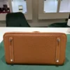 Herm&egrave;s Birkin 30 retourne veau togo colore gold (marrone) stampa G NUOVA 2026 hardware palladio full set con scontrino ufficiale Herm&egrave;s