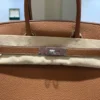 Herm&egrave;s Birkin 30 retourne veau togo colore gold (marrone) stampa G NUOVA 2026 hardware palladio full set con scontrino ufficiale Herm&egrave;s