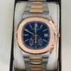 Patek Philippe Nautilus acciaio oro rosa quadrante blu del 2015 full set excellent condition documenti