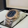 Patek Philippe Nautilus acciaio oro rosa quadrante blu del 2015 full set excellent condition documenti