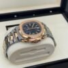 Patek Philippe Nautilus acciaio oro rosa quadrante blu del 2015 full set excellent condition documenti