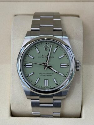 Rolex Oyster Perpetual Stainless Dial 41mm PISTACCHIO NUOVO 2026 Marzo full set con documenti