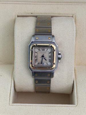 Cartier Santos acciaio oro quadrante champagne top condition movimento automatico