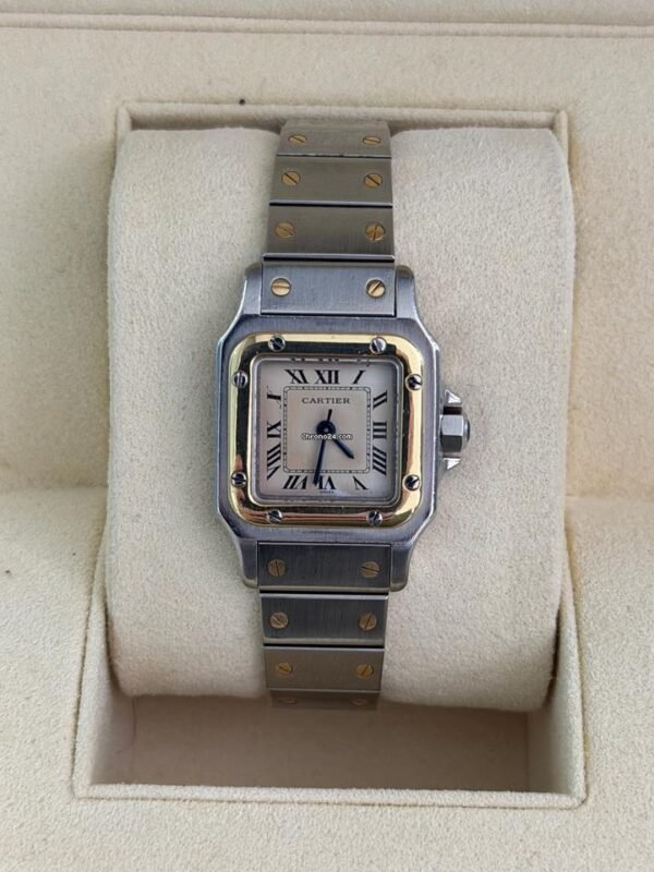 Cartier Santos acciaio oro quadrante champagne top condition movimento automatico