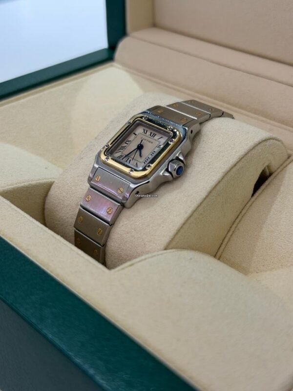 Cartier Santos acciaio oro quadrante champagne top condition movimento automatico