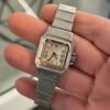 Cartier Santos acciaio oro quadrante champagne top condition movimento automatico