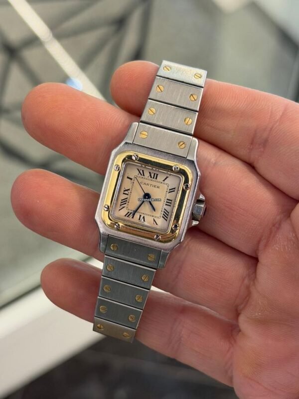 Cartier Santos acciaio oro quadrante champagne top condition movimento automatico