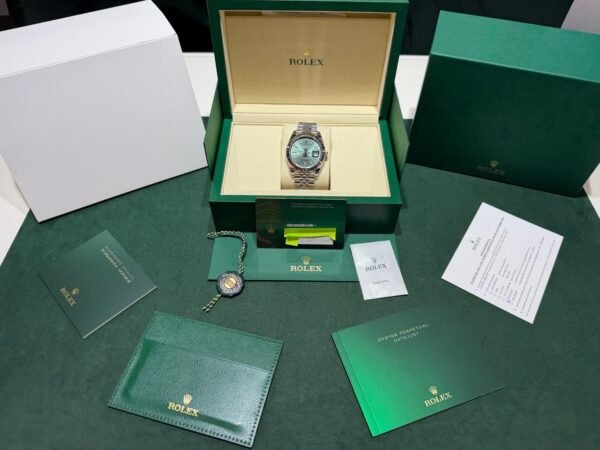 Rolex Datejust 41 NUOVO 2026 Maggio jubilee Green verde menta full set con documenti e scatola