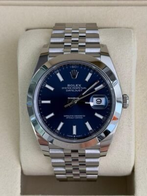 Rolex Datejust 41 41mm NUOVO 2026 Jubilee quadrante blu full set con documenti e scatola Rolex