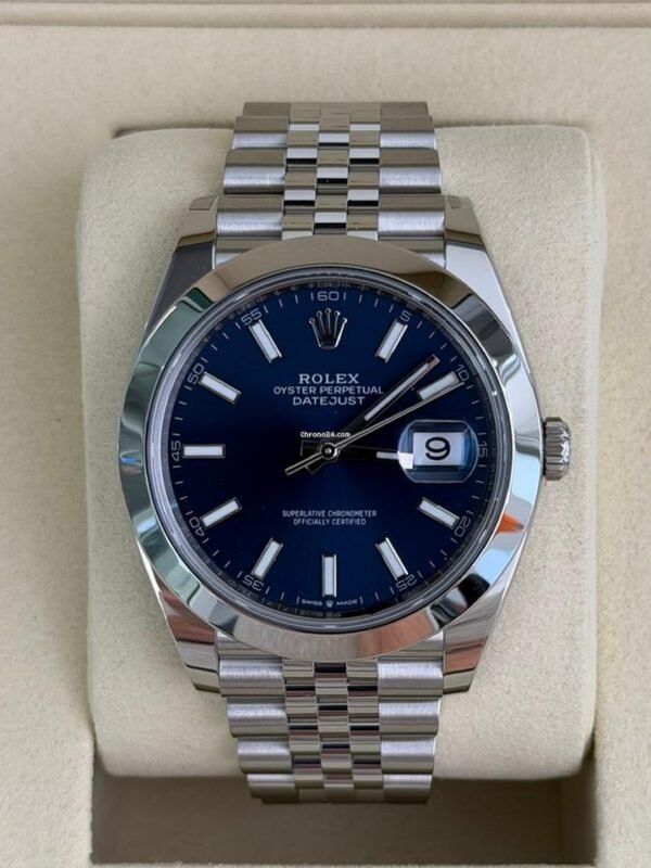 Rolex Datejust 41 41mm NUOVO 2026 Jubilee quadrante blu full set con documenti e scatola Rolex