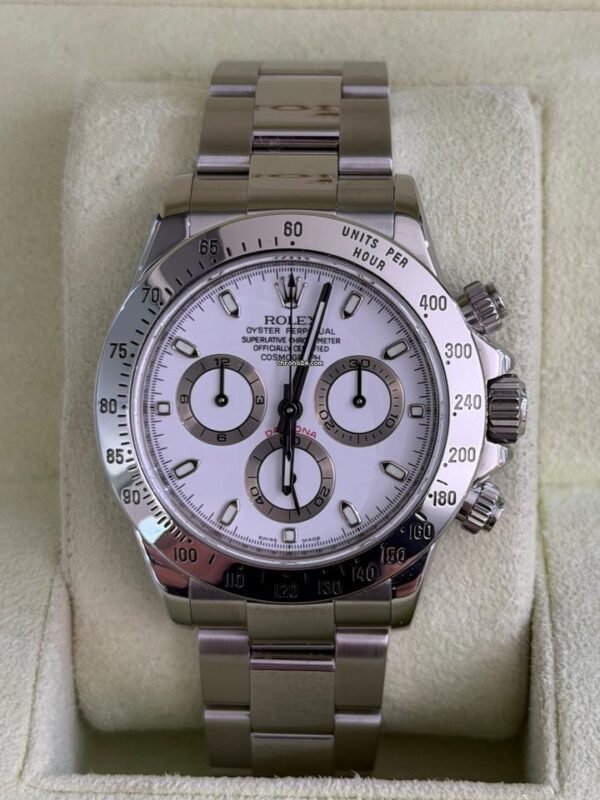 Rolex Daytona Cosmograph bianco white del 2007 full set top condition con documenti e scatola