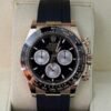 IMG_9479 Rolex Daytona Cosmograph Daytona quadrante nero oro rosa del 2024 Italia full set con documenti scatola