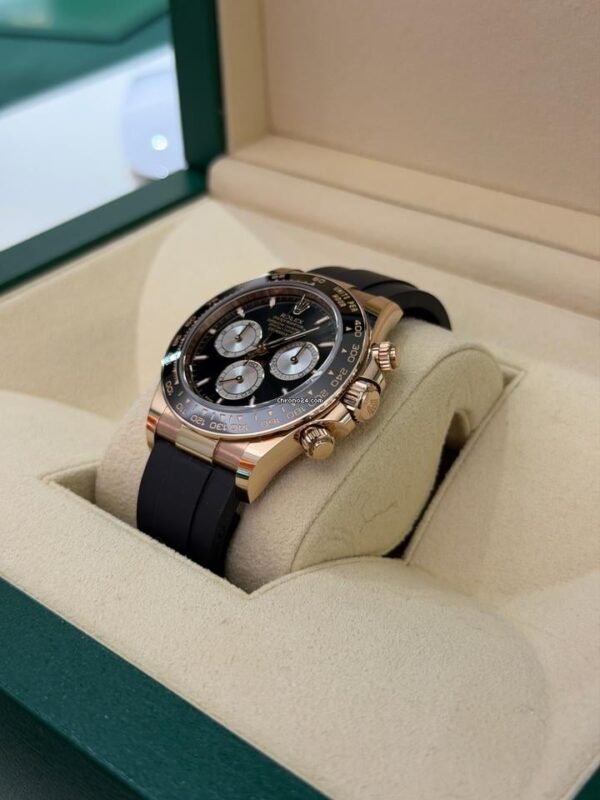 IMG_9481 Rolex Daytona Cosmograph Daytona quadrante nero oro rosa del 2024 Italia full set con documenti scatola