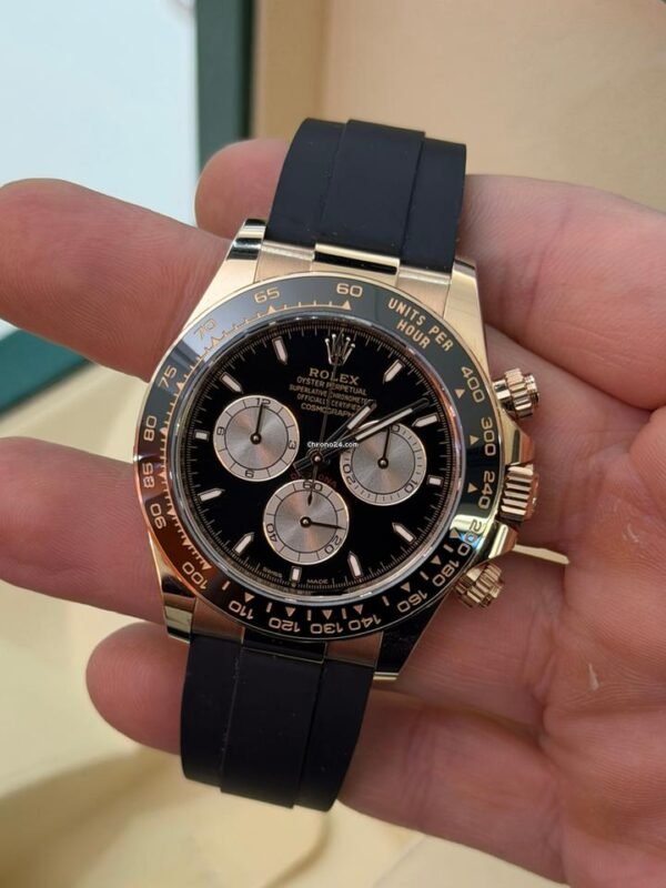 IMG_9485 Rolex Daytona Cosmograph Daytona quadrante nero oro rosa del 2024 Italia full set con documenti scatola